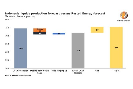 Rystad Energy: Indonesia's 2020 oil and gas output likely to fall