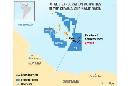 Total and Apache make fourth discovery offshore Suriname