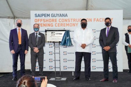 Saipem inaugurates offshore construction facility in Guyana