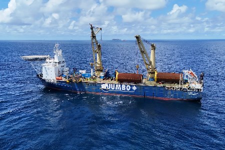 Jumbo Offshore completes mooring line installation for Errea Wittu FPSO mooring spread for ExxonMobil Guyana Ltd. at Uaru Field, Stabroek Block, Offshore Guyana